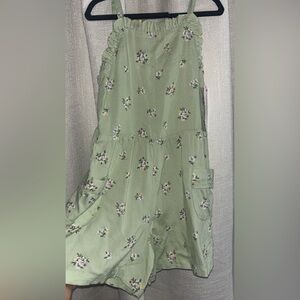 Floral Green Romper & Floral Dress